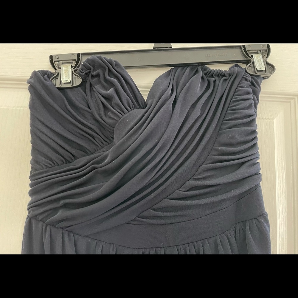 Melissa Sweet - full length strapless -navy blue - size 2 dress